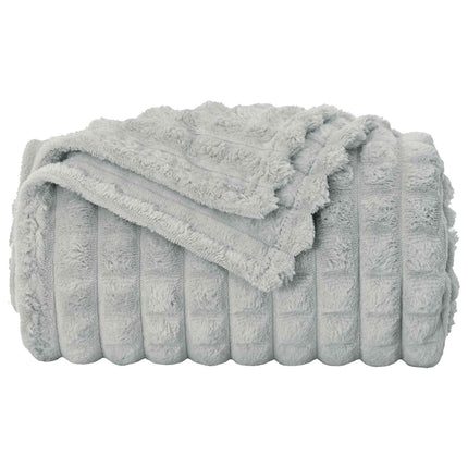 Throw tæppe Grå 150 x 130 cm Fleece
