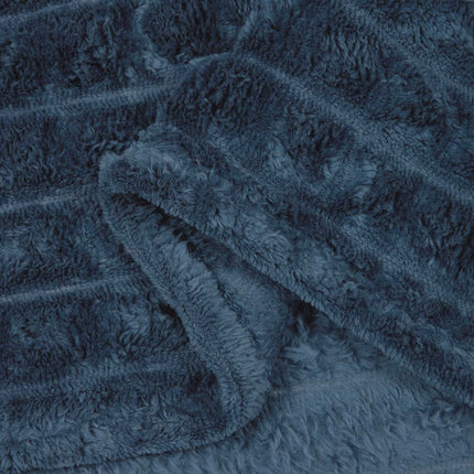 Throw tæppe Mørkeblå 150 x 130 cm Fleece