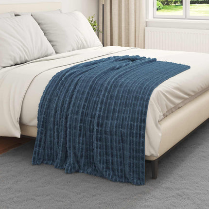 Throw tæppe Mørkeblå 150 x 130 cm Fleece