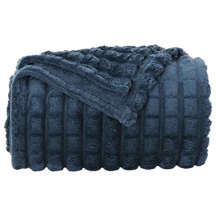Throw tæppe Mørkeblå 150 x 130 cm Fleece