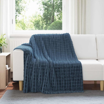 Throw tæppe Mørkeblå 200 x 150 cm Fleece