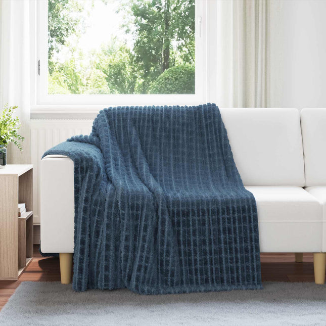 Throw tæppe Mørkeblå 200 x 150 cm 0.75 kg Fleece