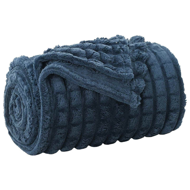 Throw tæppe Mørkeblå 200 x 150 cm 0.75 kg Fleece