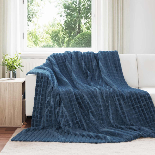 Throw tæppe Mørkeblå 240 x 220 cm 1.37 kg Fleece