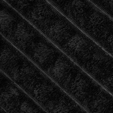 Throw tæppe Sort 150 x 130 cm Fleece