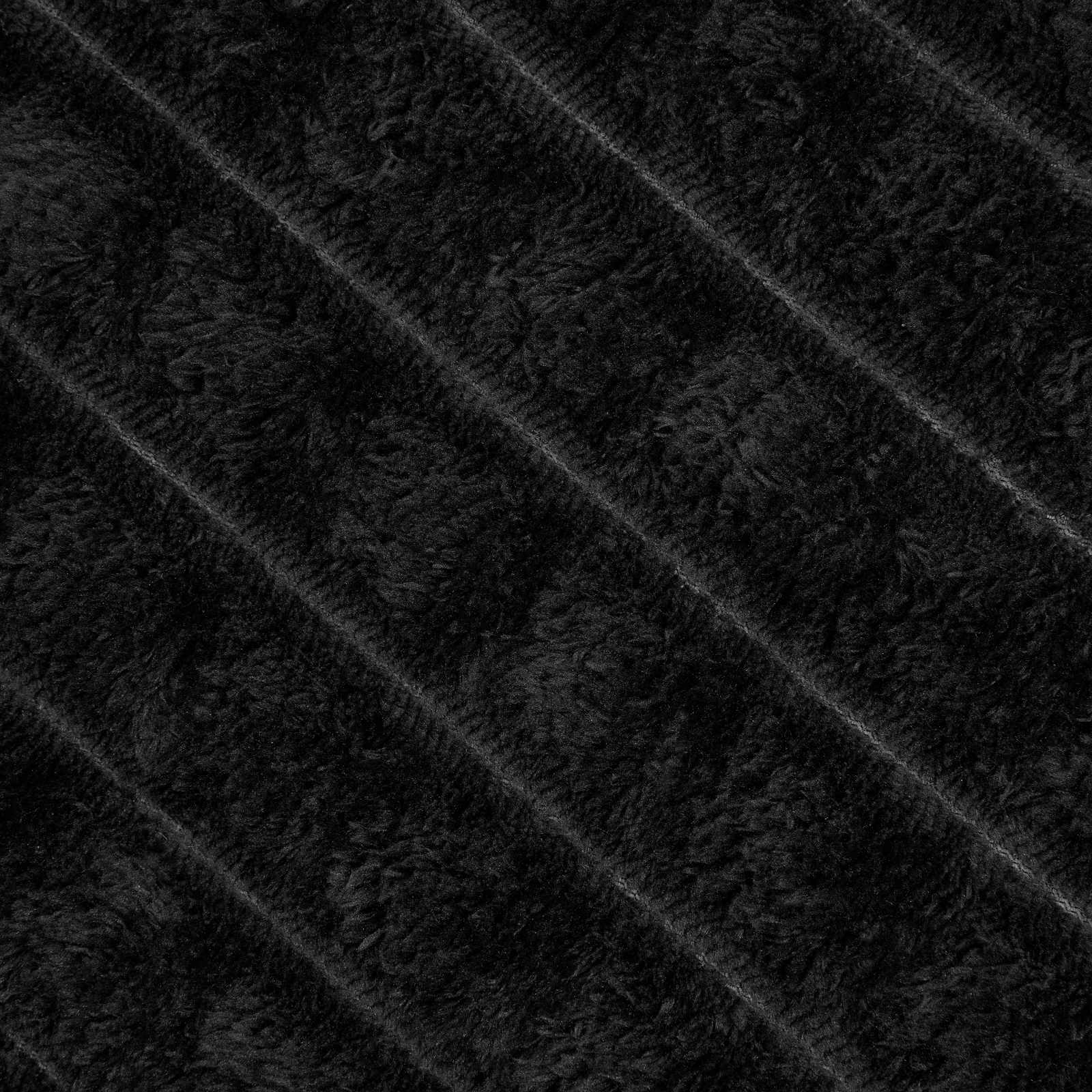 Throw tæppe Sort 200 x 150 cm Fleece