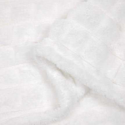 Throw tæppe Hvid 150 x 130 cm 0.5 kg Fleece