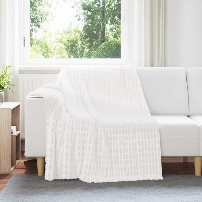 Throw tæppe Hvid 200 x 150 cm 0.75 kg Fleece