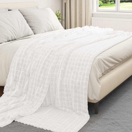 Throw tæppe Hvid 240 x 220 cm 1.37 kg Fleece