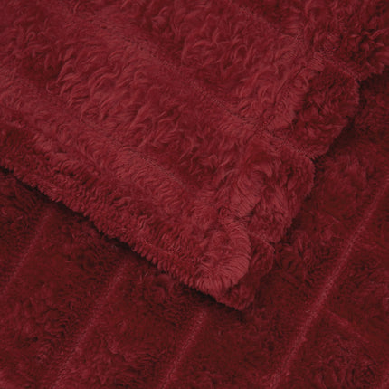 Throw tæppe Bordeaux Rød 240 x 220 cm 1.37 kg Fleece