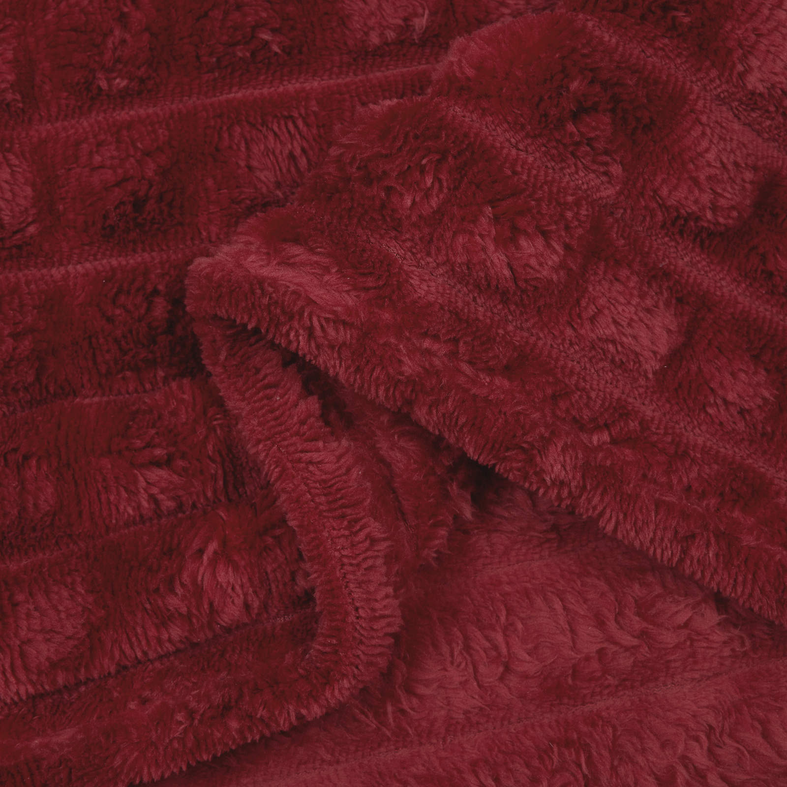 Throw tæppe Bordeaux Rød 270 x 240 cm Fleece