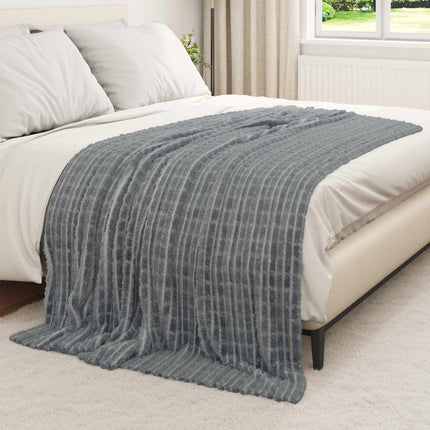 Kastetæpper 6 pcs Mørkegrå 200 x 150 cm Fleece