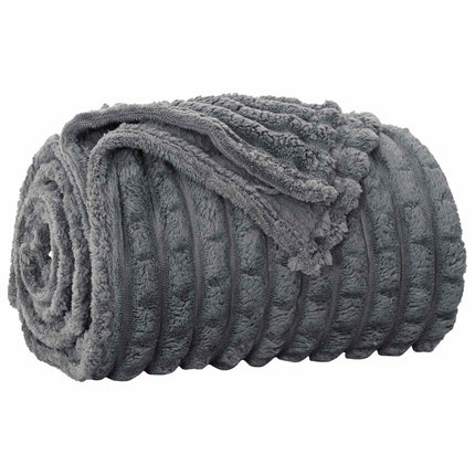 Kastetæpper 6 pcs Mørkegrå 240 x 220 cm Fleece