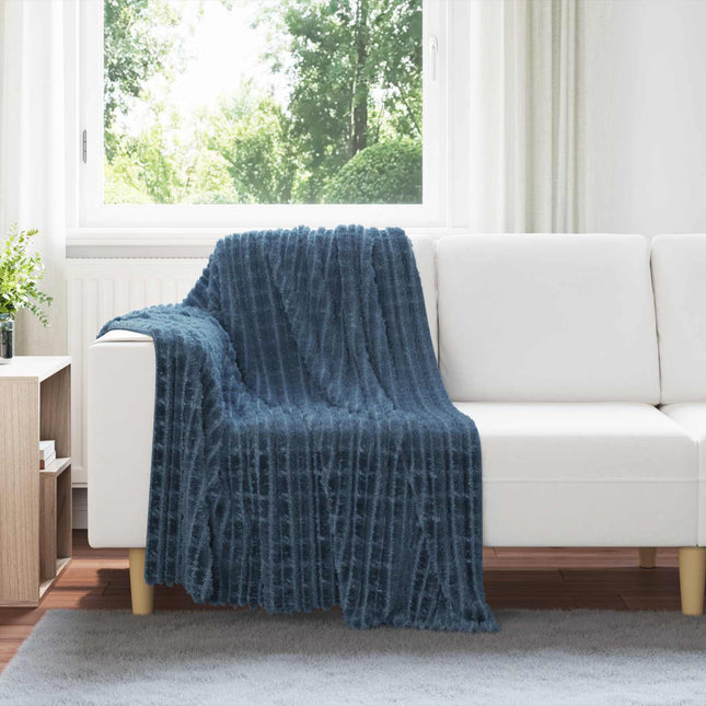 Kastetæpper 6 stk. Mørkeblå 150 x 130 cm 2.75 kg Fleece