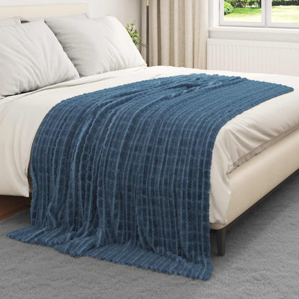 Kastetæpper 6 stk. Mørkeblå 200 x 150 cm 4.5 kg Fleece