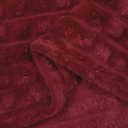 Kastetæpper 6 stk. Bordeaux Rød 200 x 150 cm 4.5 kg Fleece