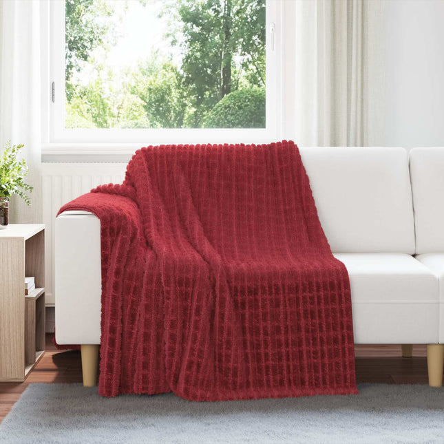 Kastetæpper 6 stk. Bordeaux Rød 200 x 150 cm 4.5 kg Fleece
