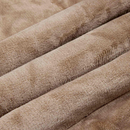 Throw tæppe Camel 130 x 150 cm Fleece