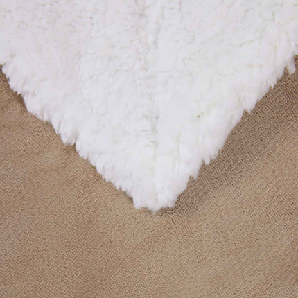 Throw tæppe Camel 220 x 240 cm Fleece