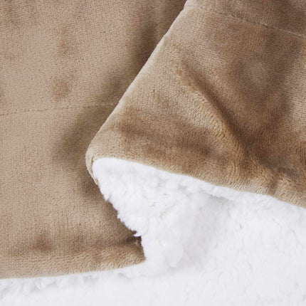 Throw tæppe Camel 220 x 240 cm Fleece