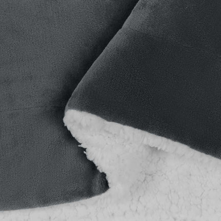 Throw tæppe Mørkegrå 220 x 240 cm Fleece