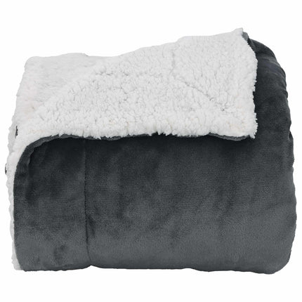 Throw tæppe Mørkegrå 220 x 240 cm Fleece