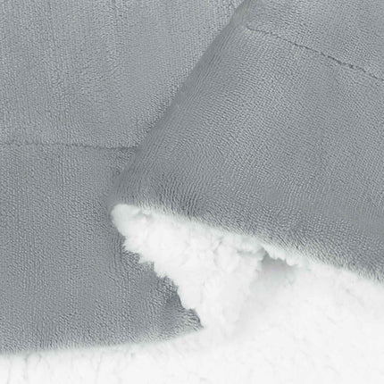 Throw tæppe Grå 130 x 150 cm Fleece