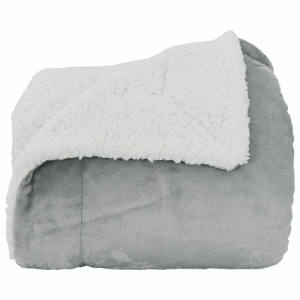 Throw tæppe Grå 130 x 150 cm Fleece