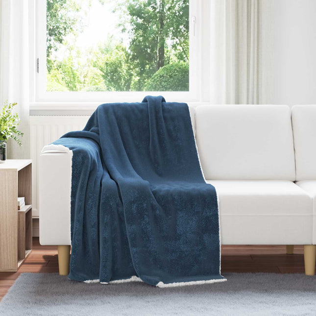 Tæppe Mørkeblå 130 x 150 cm 1 kg Fleece