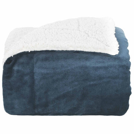 Throw tæppe Mørkeblå 130 x 150 cm Fleece