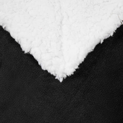 Throw tæppe Sort 130 x 150 cm Fleece
