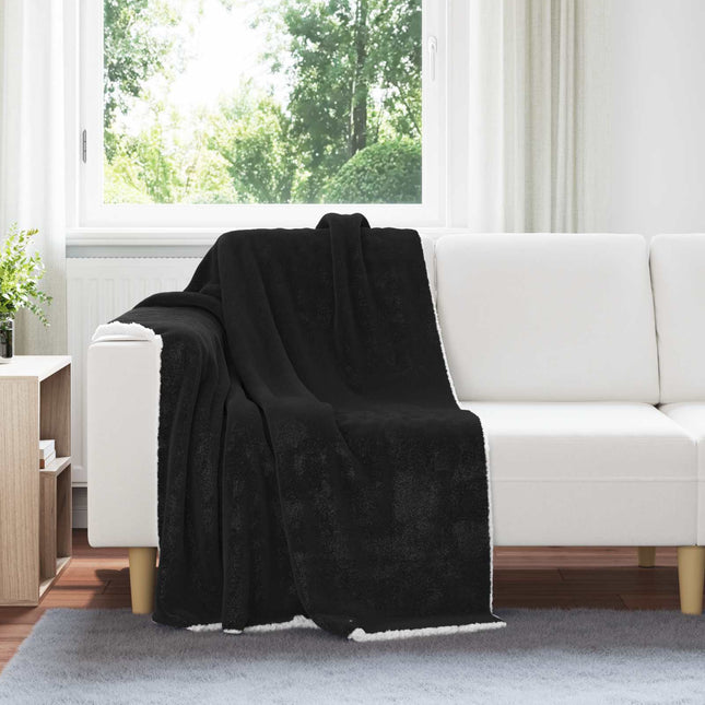 Tæppe Sort 130 x 150 cm 1 kg Fleece