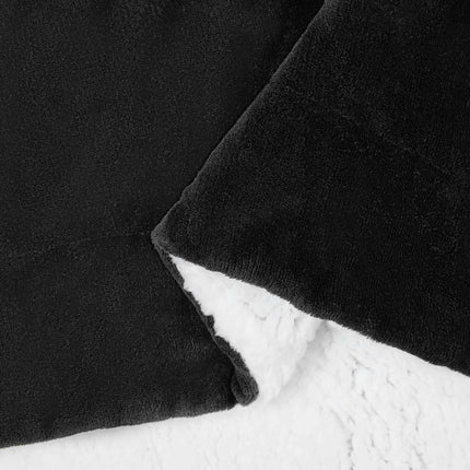 Throw tæppe Sort 150 x 200 cm Fleece