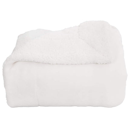 Throw tæppe Hvid 130 x 150 cm Fleece