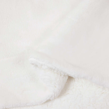 Throw tæppe Hvid 240 x 270 cm Fleece