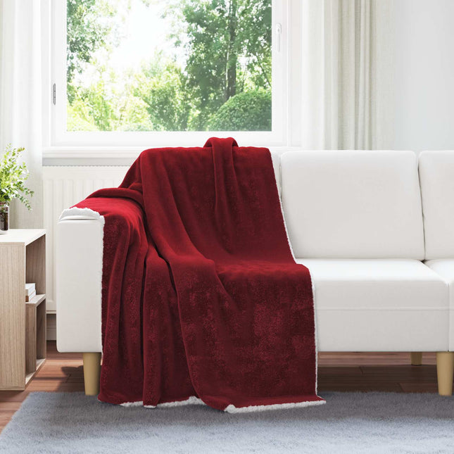 Tæppe Bordeaux Rød 130 x 150 cm 1 kg Fleece