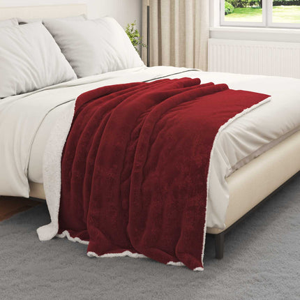 Tæppe Bordeaux Rød 130 x 150 cm 1 kg Fleece