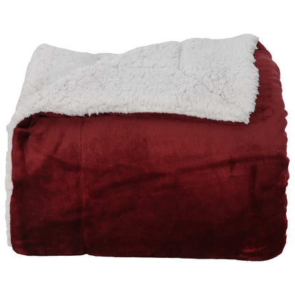Tæppe Bordeaux Rød 130 x 150 cm 1 kg Fleece