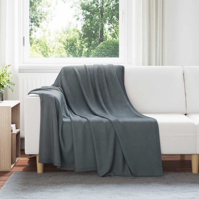 Tæppe Mørkegrå 200 x 150 cm 0.45 kg Fleece