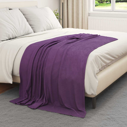Throw tæppe Lilla 170 x 130 cm Fleece