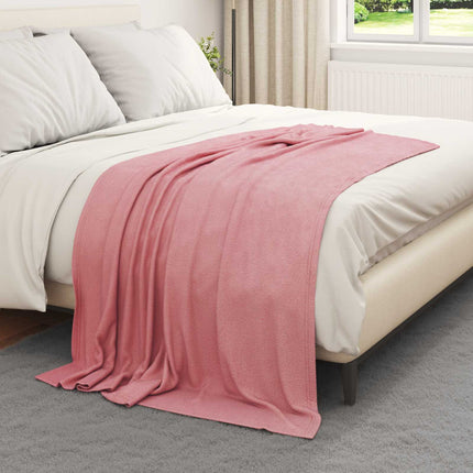 Throw tæppe Lyserød 170 x 130 cm Fleece