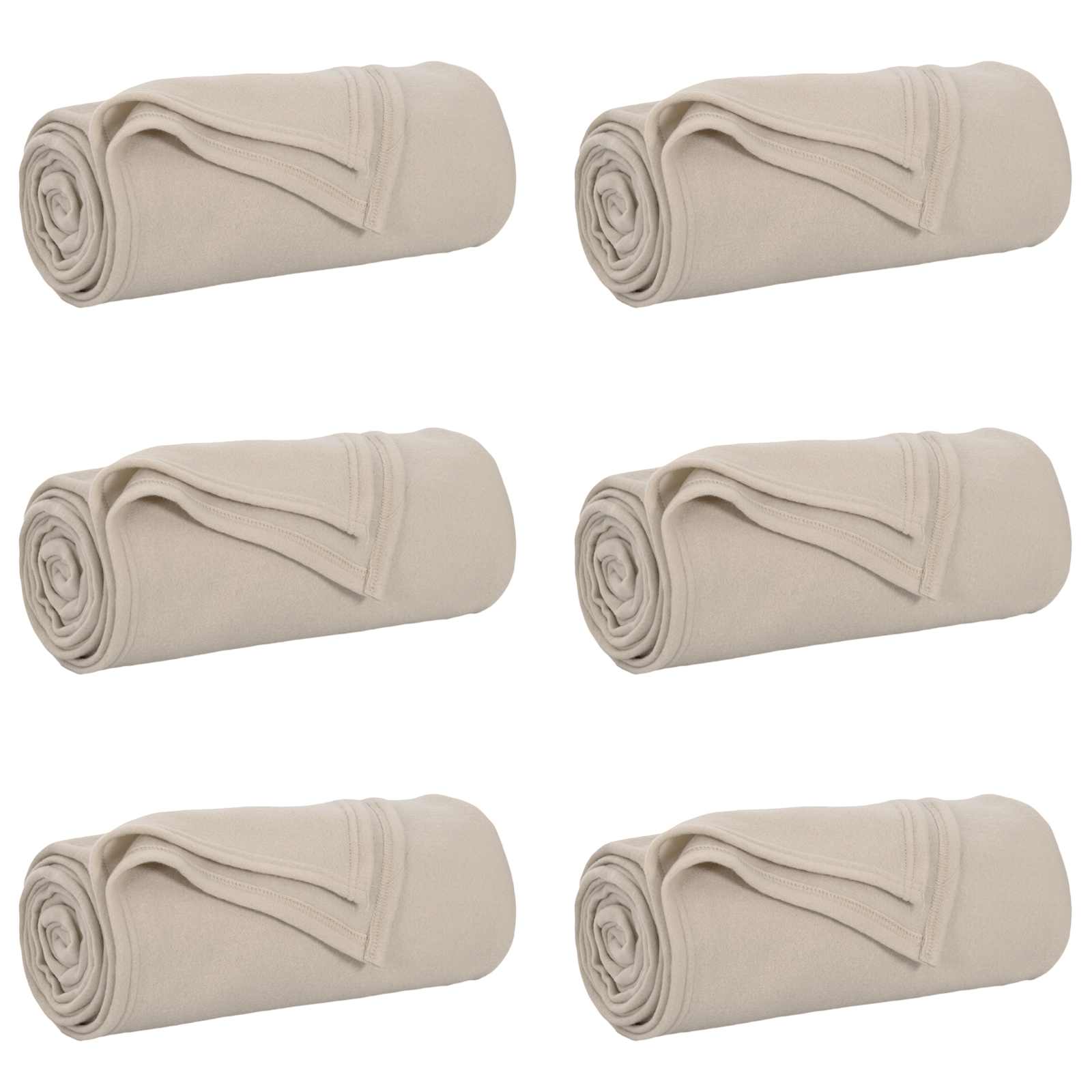 Kastetæpper 6 pcs Beige 270 x 240 cm Fleece