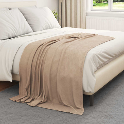 Kastetæpper 6 pcs Camel 170 x 130 cm Fleece