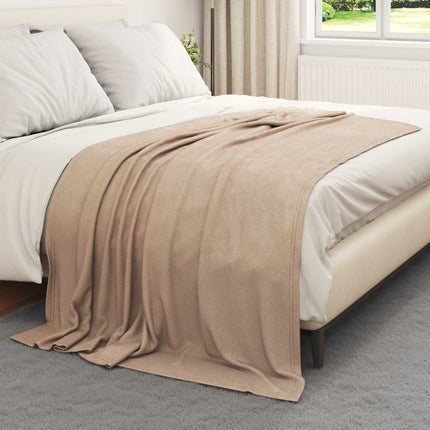 Kastetæpper 6 pcs Camel 200 x 150 cm Fleece