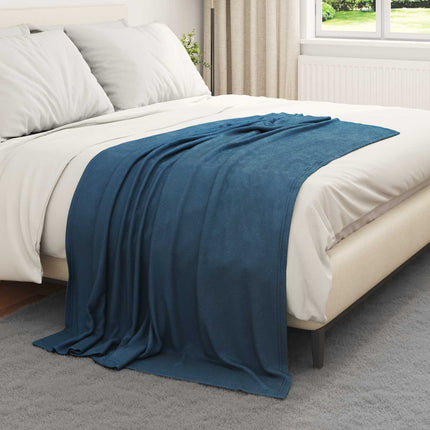 Kastetæpper 6 pcs Mørkeblå 170 x 130 cm Fleece