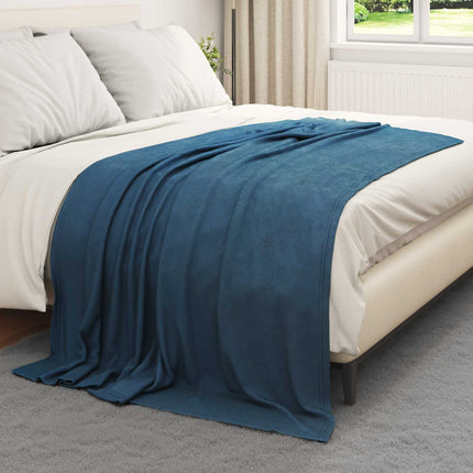 Kastetæpper 6 pcs Mørkeblå 200 x 150 cm Fleece