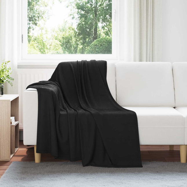 Kastetæpper 6 stk. Sort 170 x 130 cm 1.86 kg Fleece