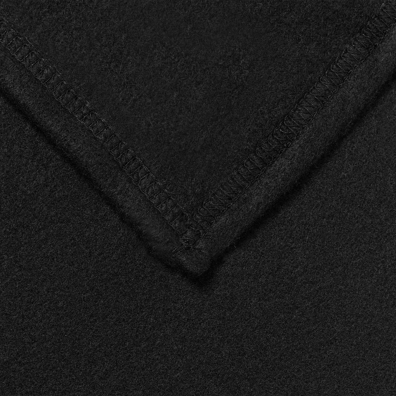 Kastetæpper 6 pcs Sort 200 x 150 cm Fleece