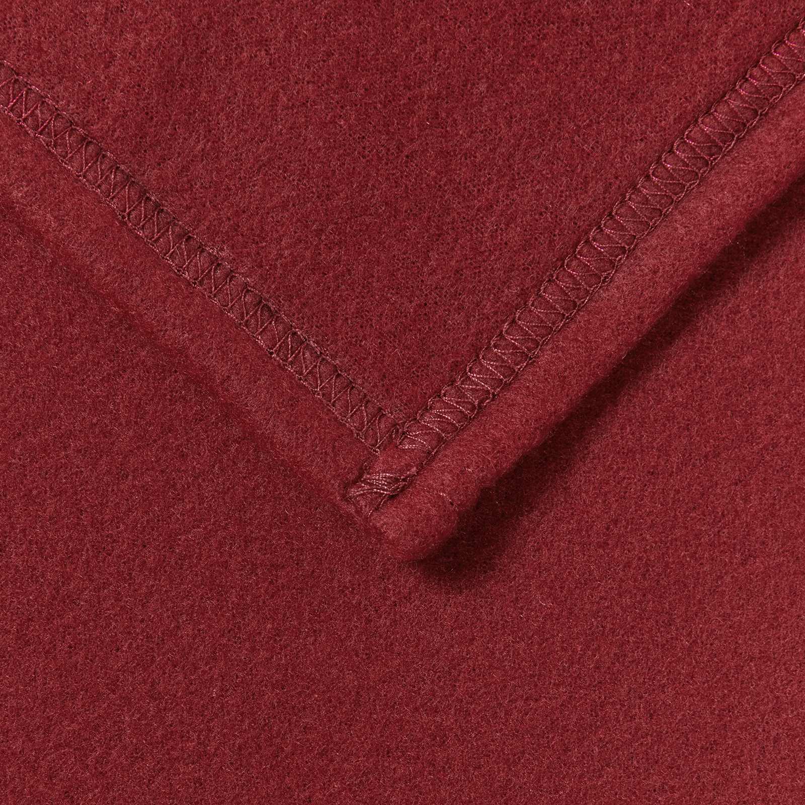 Kastetæpper 6 pcs Bordeaux Rød 270 x 240 cm Fleece