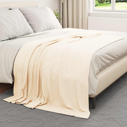 Kastetæpper 6 pcs Creme 200 x 150 cm Fleece